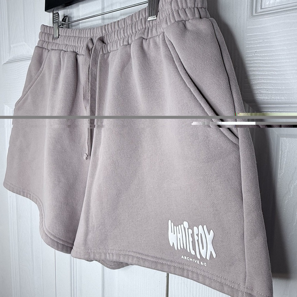 White Fox Boutique Archive 6.0 Lounge Sweat Shorts Mauve Purple Fleece SZ M - Picture 2 of 7